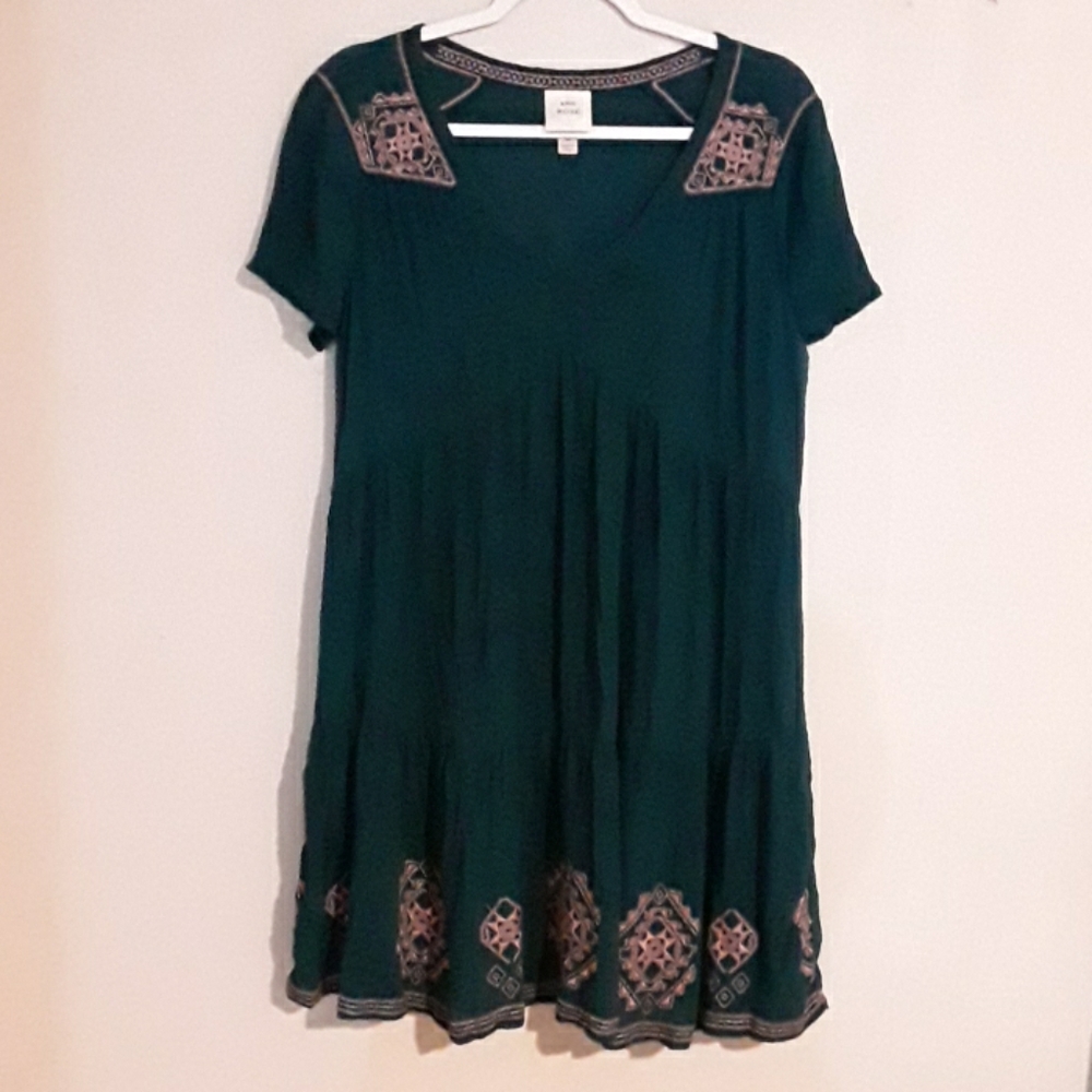 KNOX ROSE Dress Teal and Pink M